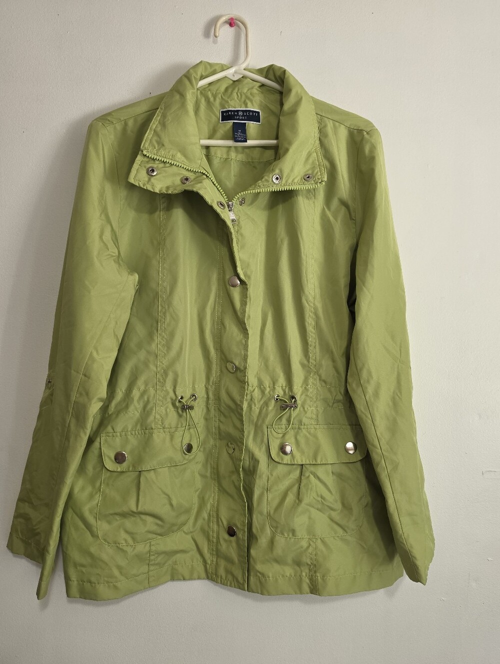 Karen Scott Sport Women’s Lime Green Lightweight Utility Jacket Medium
